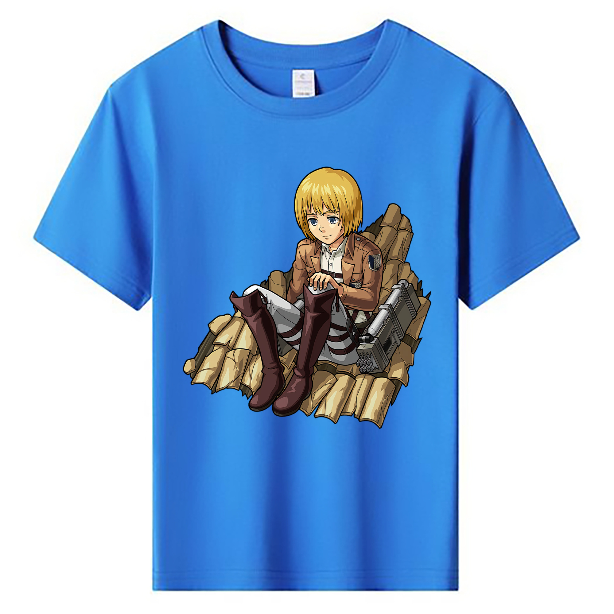 （画像用） 進撃の巨人 アルミン·アルレルト Attack on Titan Armin Arlert 綿100％キッズTシャツ（フロントプリント）